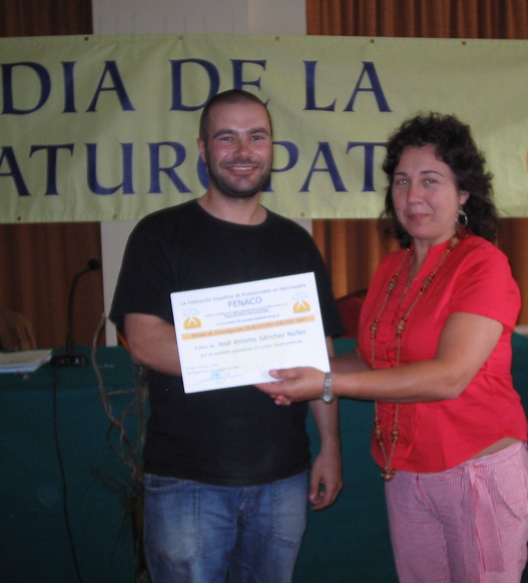 premio Jerónimo Paché a la naturopatía a Jose Antonio Sánchez